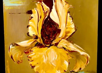 Painting of a yellow orchid
