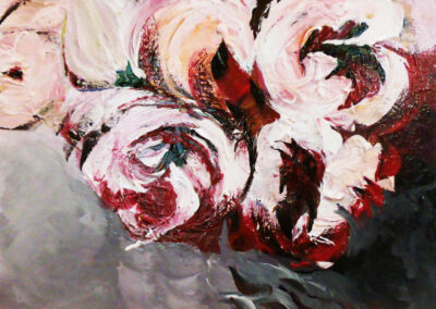 A painting of roses
